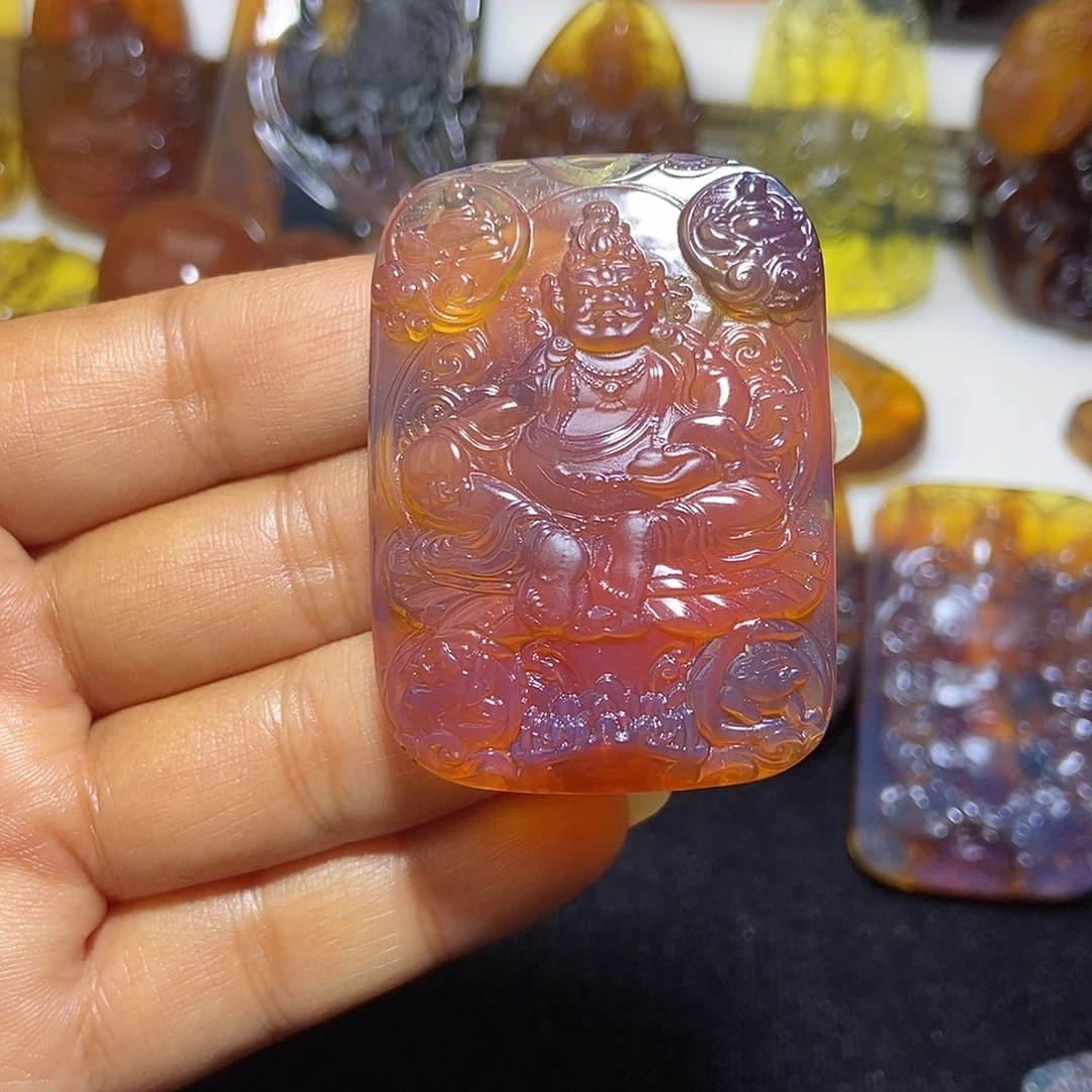 琥珀未镶嵌颈饰缅甸天然琥珀吊坠