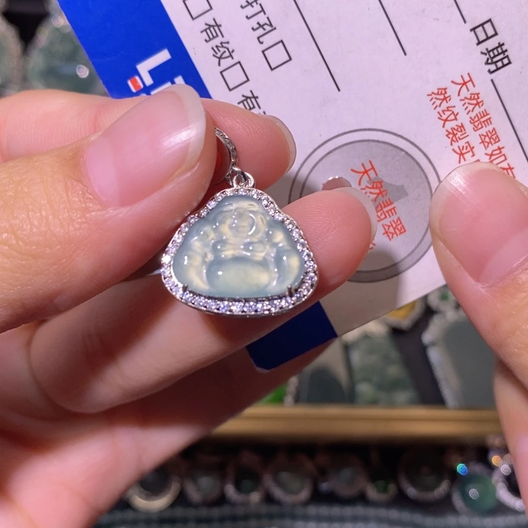 翡翠未镶嵌颈饰天然