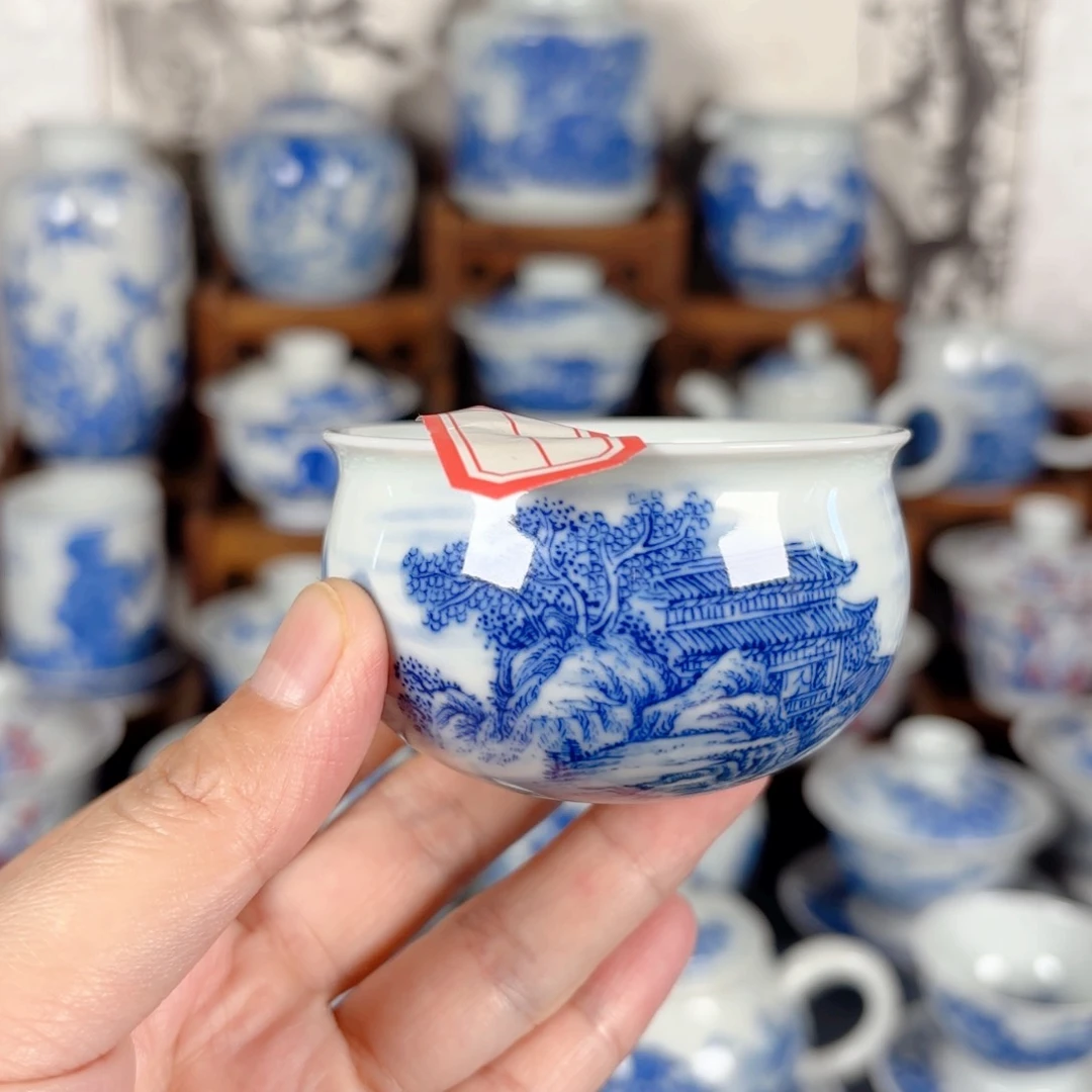 杯青花瓷器手绘作品杯