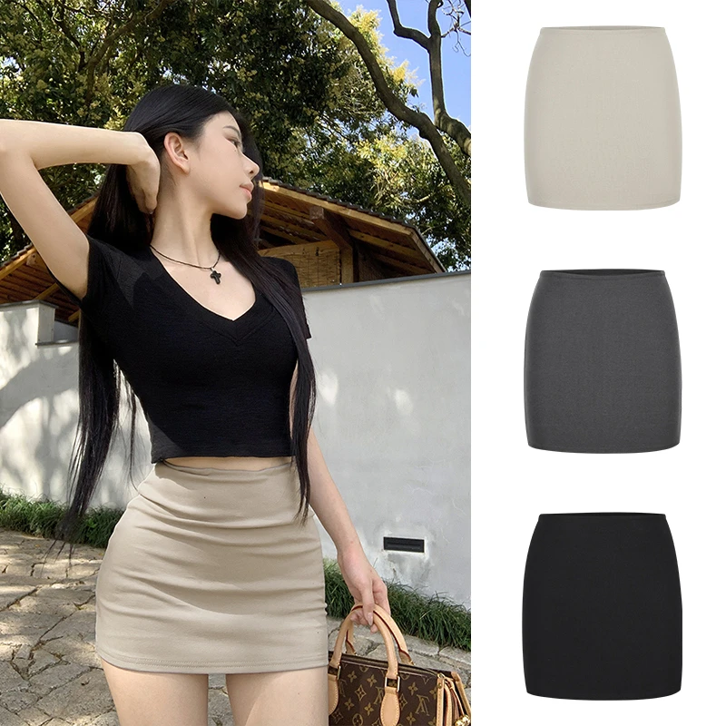 Moses Queen/魔西女王辣妹纯欲风高腰修身包臀裙气质褶皱半身短裙