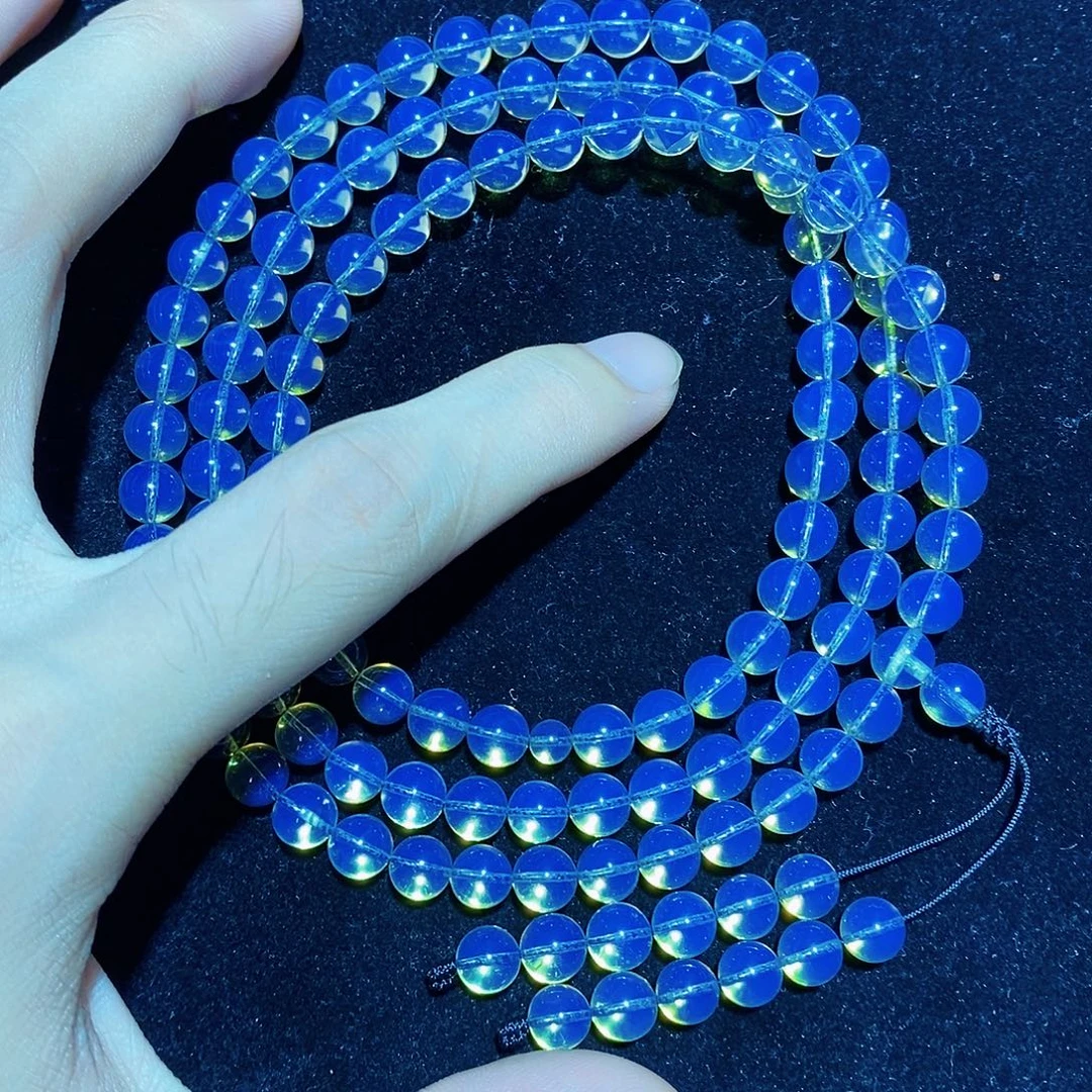 蓝珀未镶嵌珠宝奇石7mm