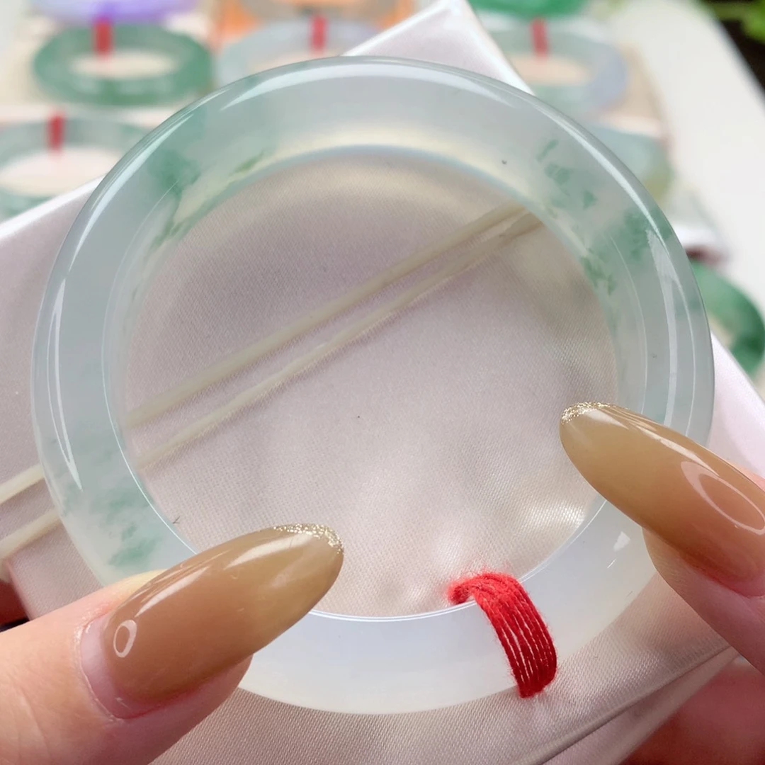 未镶嵌手镯翡翠9903清明雨上 干净 高级高品质 完美