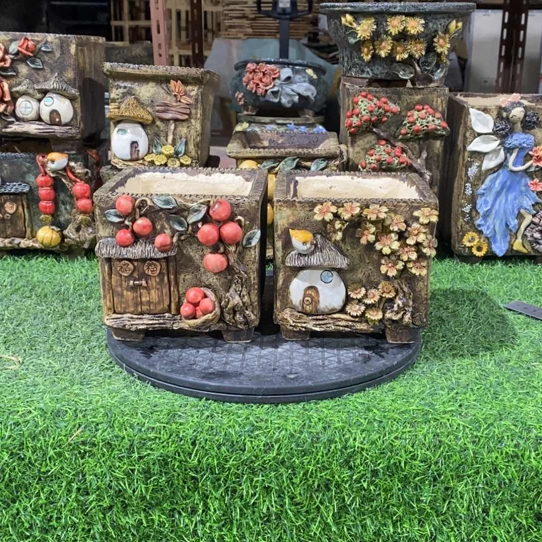 红陶青藤花器多肉花盆