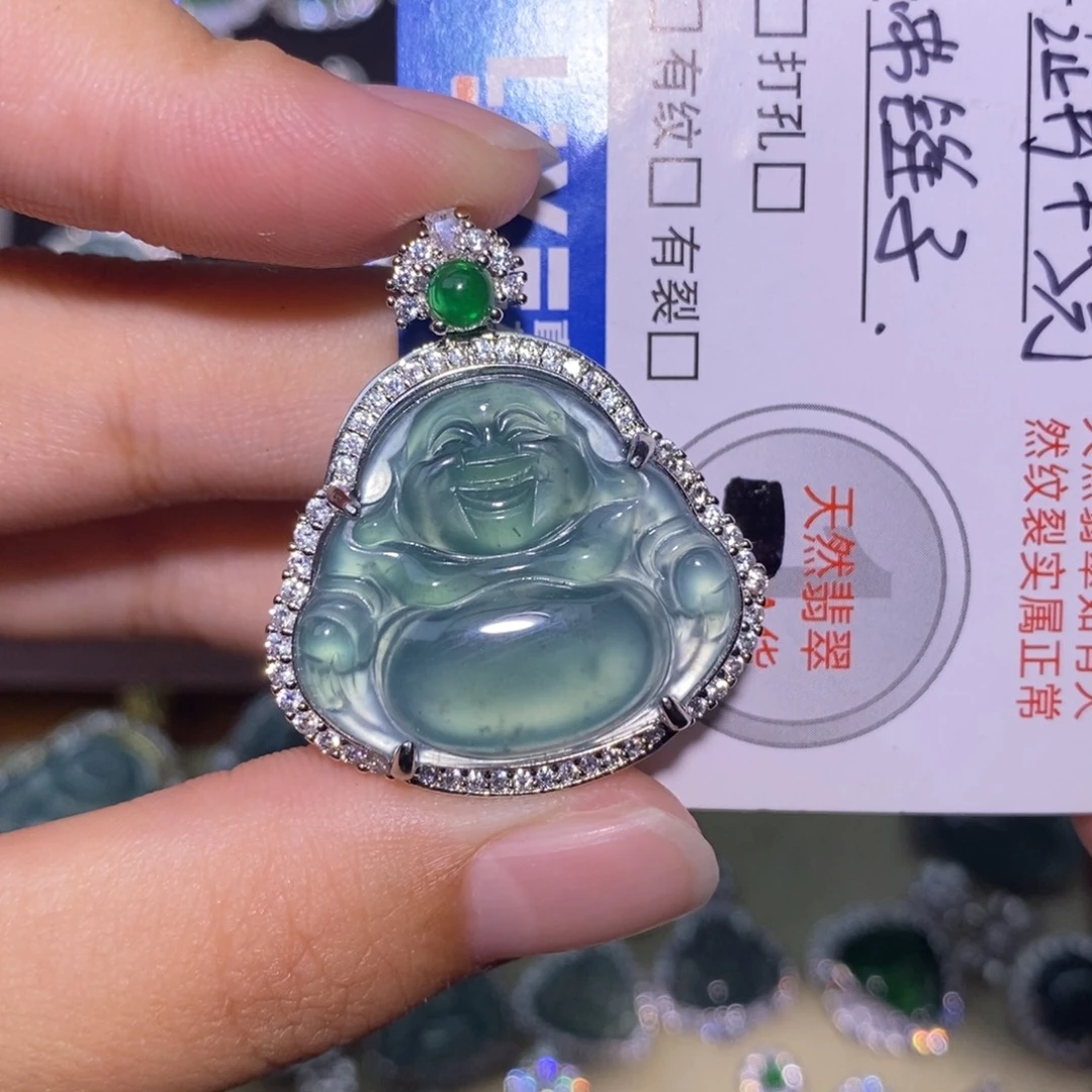 翡翠未镶嵌颈饰天然