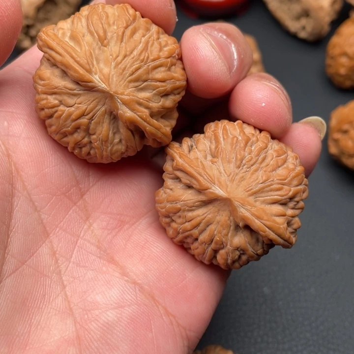 北***翔文玩核桃把件紫凝珠