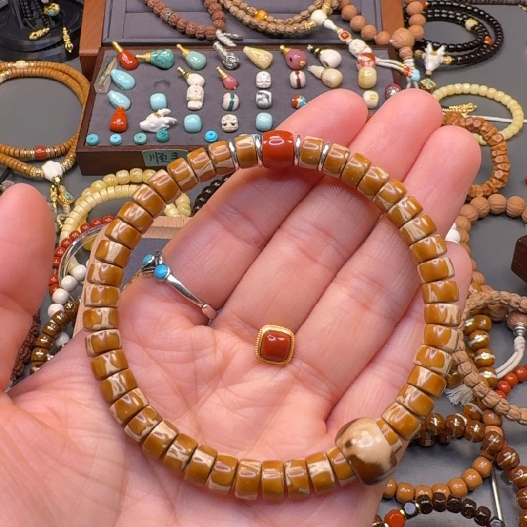 白玉菩提手串邹*雯红红火火恍恍惚惚