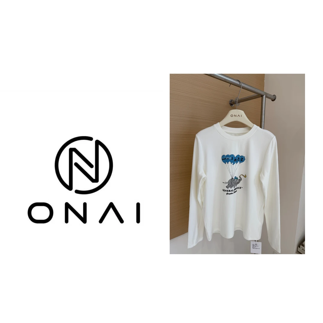 【Onai】印花气球大象百搭磨毛长袖56959