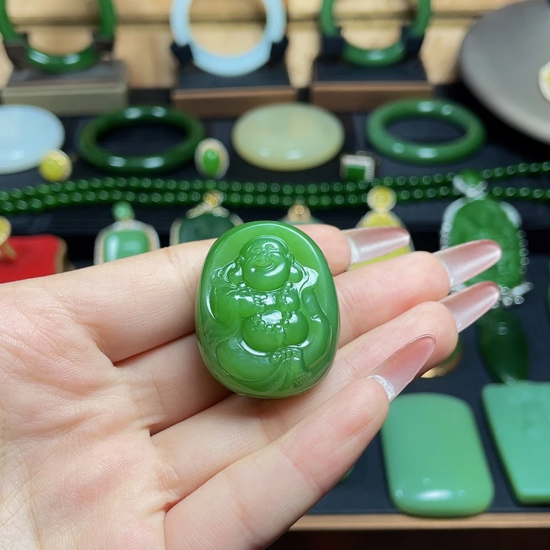 颈饰未镶嵌和田玉·碧玉佛公