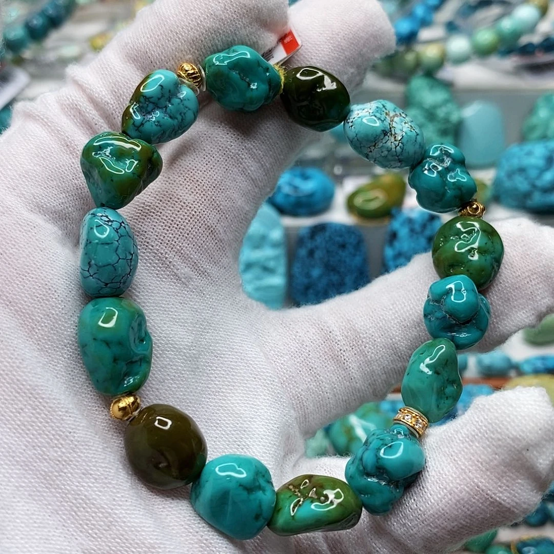 绿松石未镶嵌天然原矿 带武汉地大证书