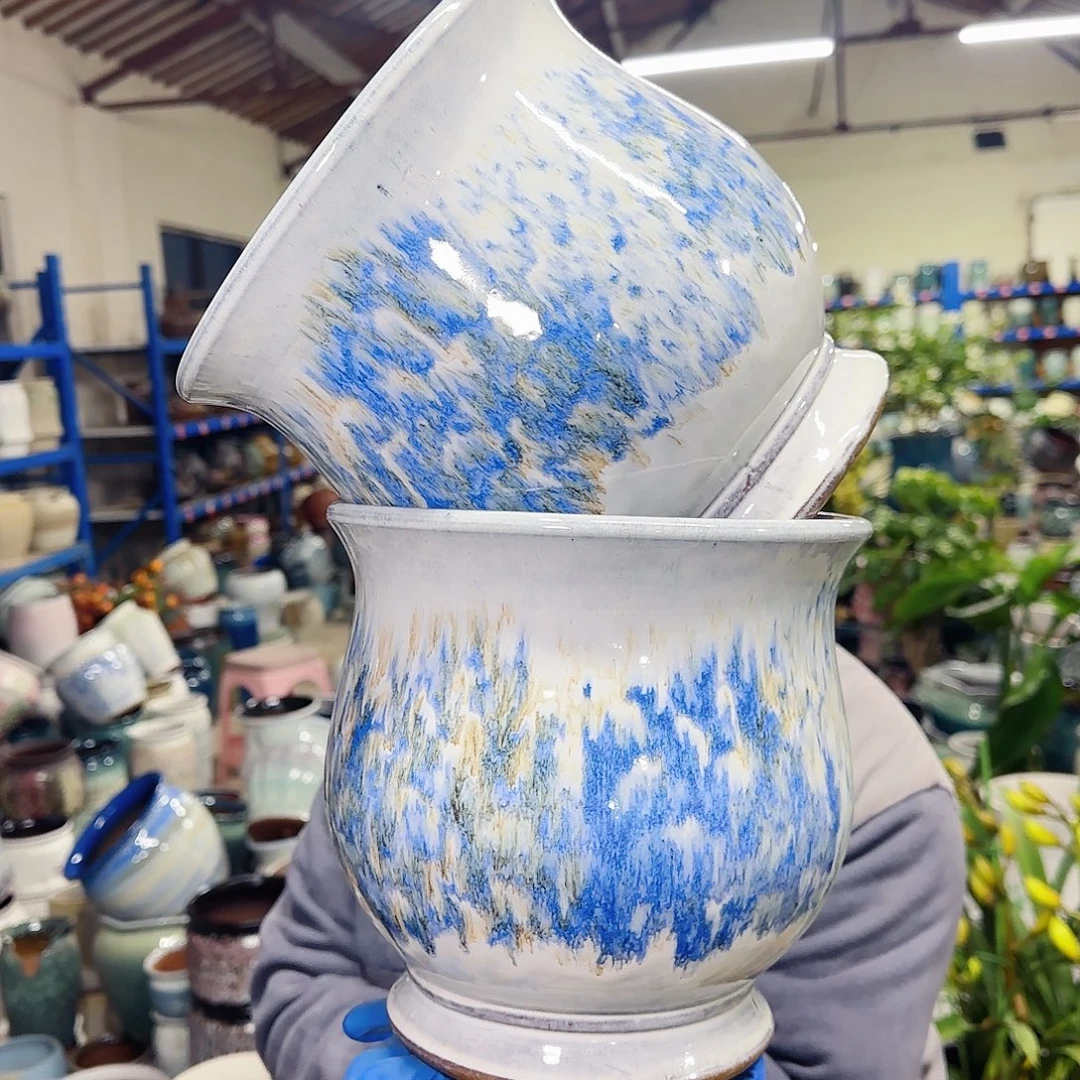 紫砂花盆高20口20