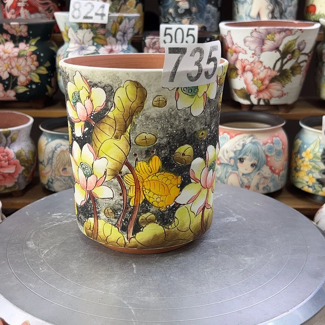 景德镇炫彩手绘口12高15.5