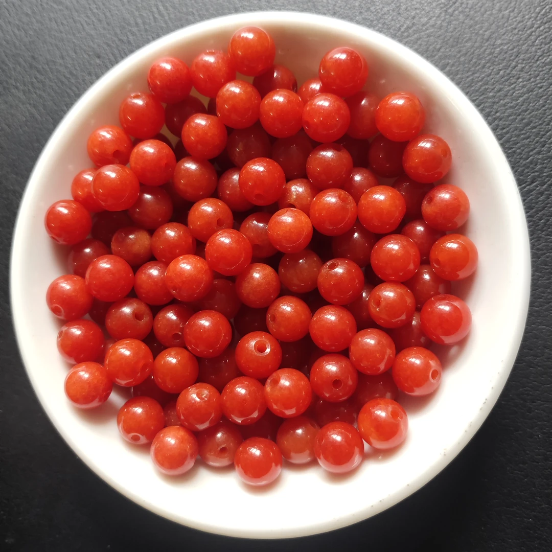 【散珠批发】W1548云南保山肉南红6MM*50颗