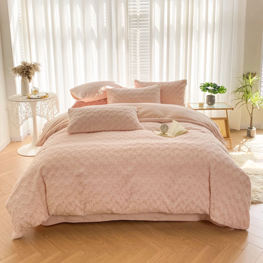 依莎姐家 韩式加厚触感绒保暖四件套