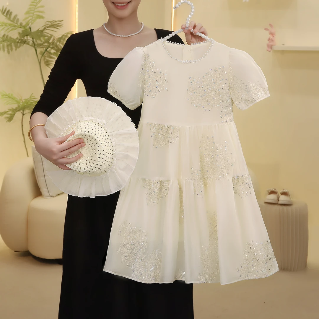 2025新款女童连衣裙夏季短袖长裙公主裙洋气仙女裙5230001703