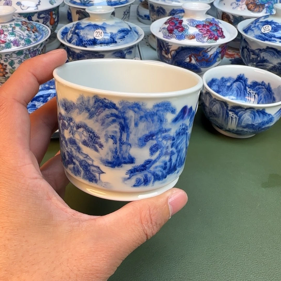 纯手工纯手绘茶具石头240