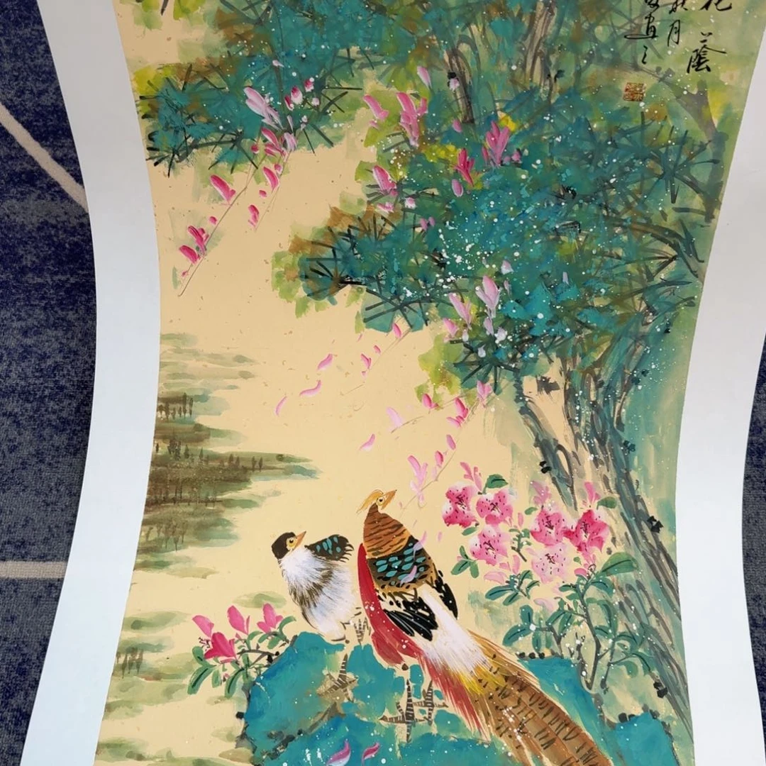 国画国画作品山水花鸟