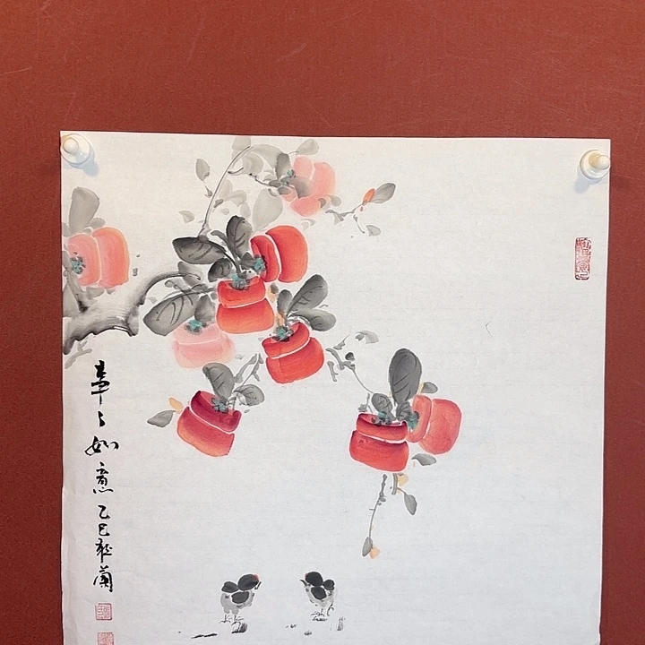国画听兰老师花鸟