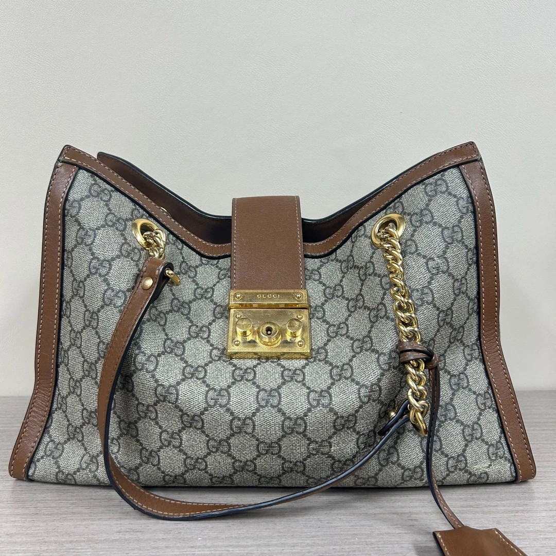 95新 GUCCI/古驰 GUCCI古驰 padlock 焦糖色 中号