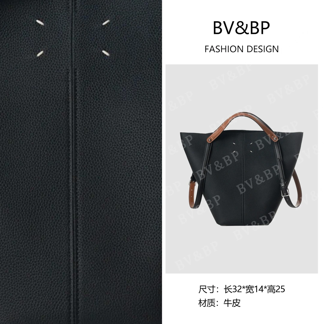 BV&BP· 原创设计 真皮高定手提单肩包  BV2528-黑色