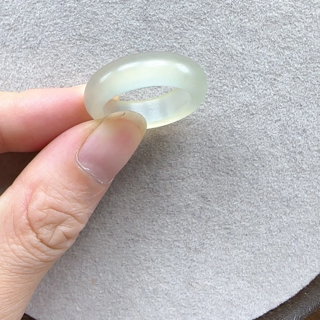 蛇纹石玉未镶嵌戒指18码