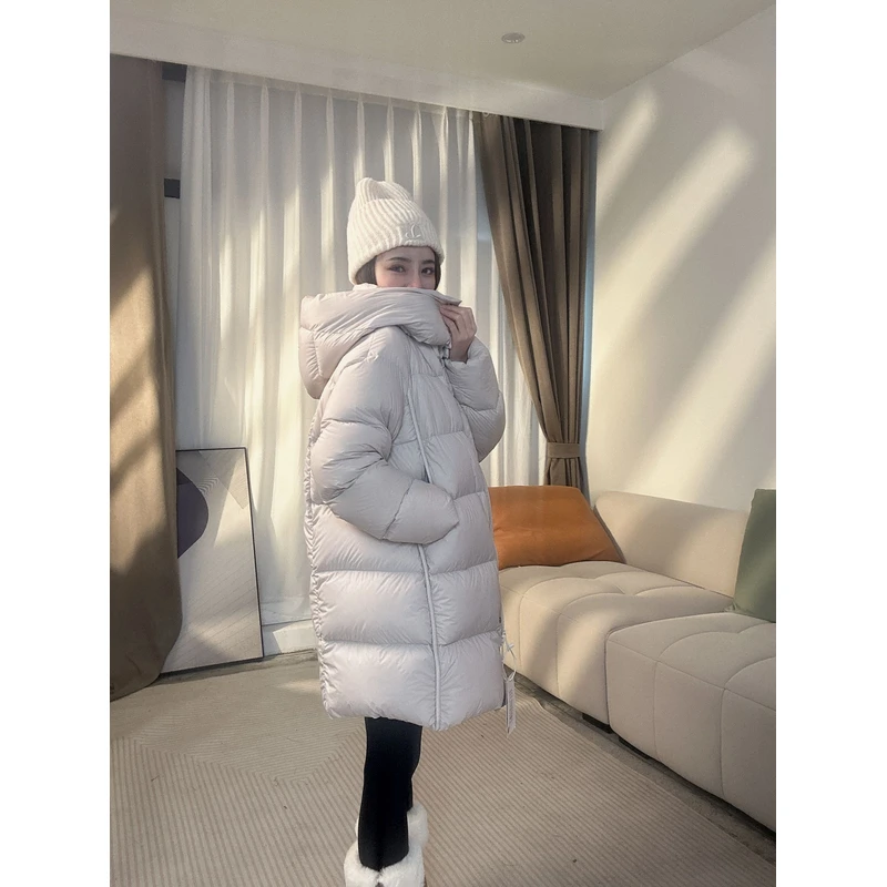 【珍珍】（零下50°极寒）泡芙科鲁达95白鹅绒女中长款羽绒服16F609