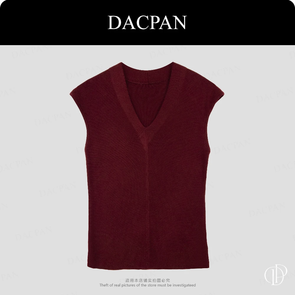 DACPAN-“呼吸打底”V领小飞袖针织上衣  2025/盼·PP 2809