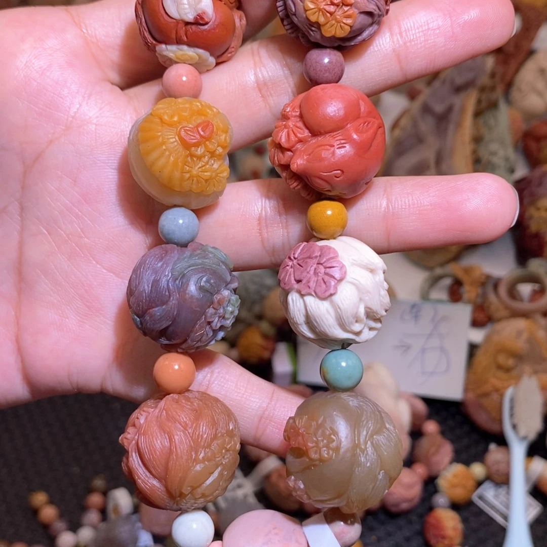 石英质玉（阿拉善玉）手串未镶嵌