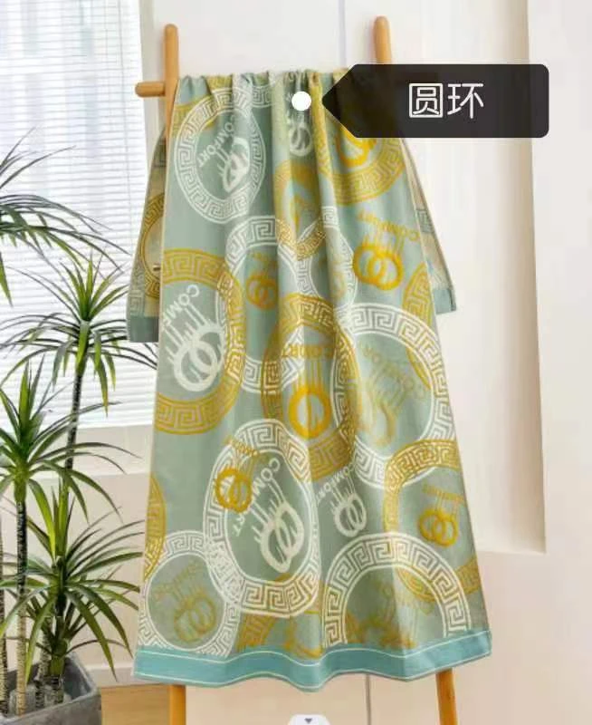 【京かわ会社】纯棉纱布浴巾 一条装 75*160cm 圆环
