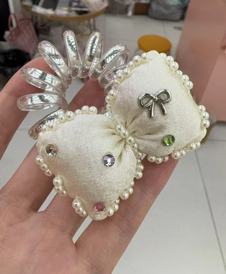 蝴蝶结彩钻电话线发圈