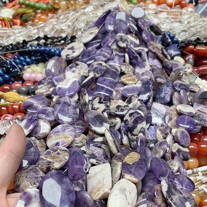 玛瑙/玉髓珠宝半成品未镶嵌一条老矿紫水晶