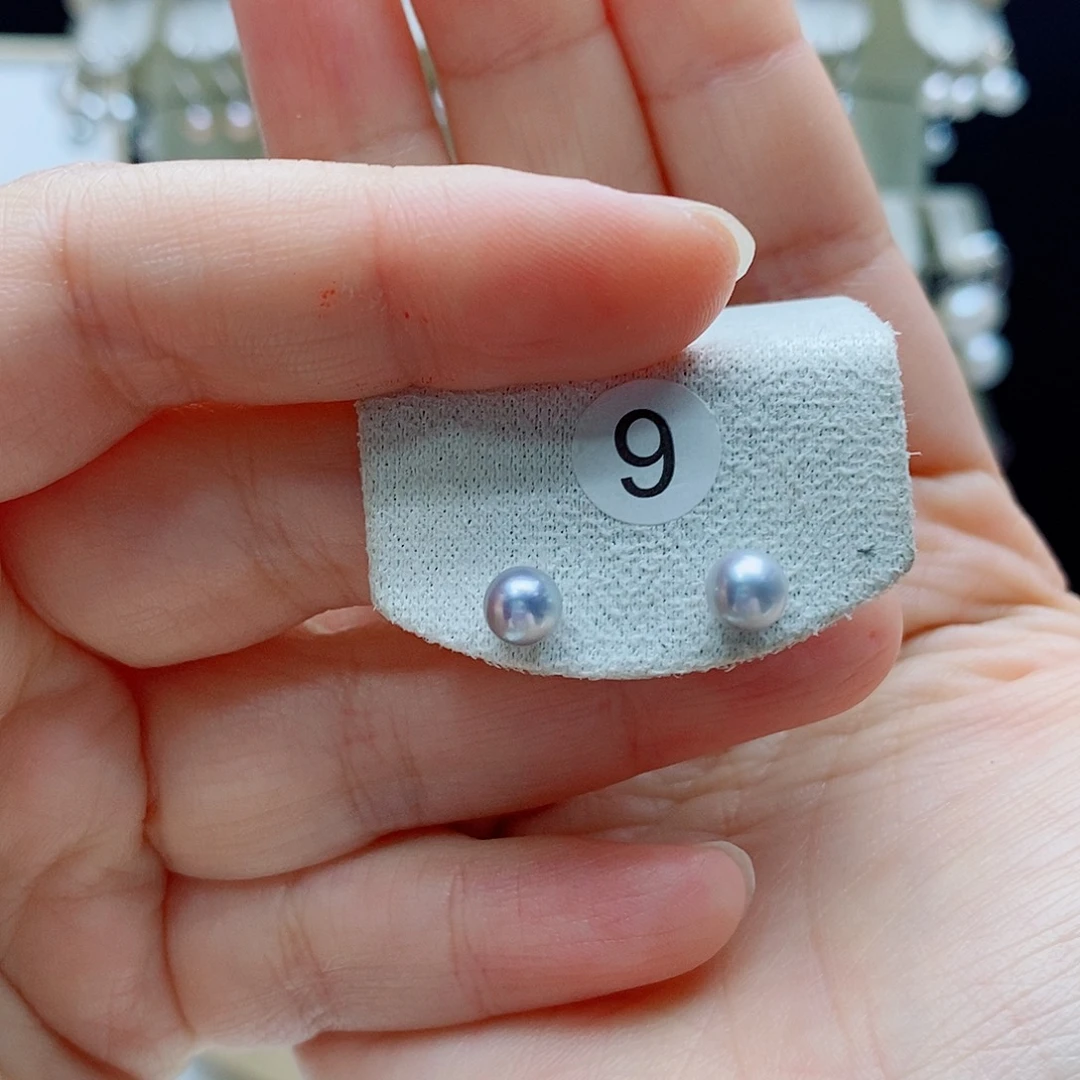 耳饰银S925镶嵌海水珍珠