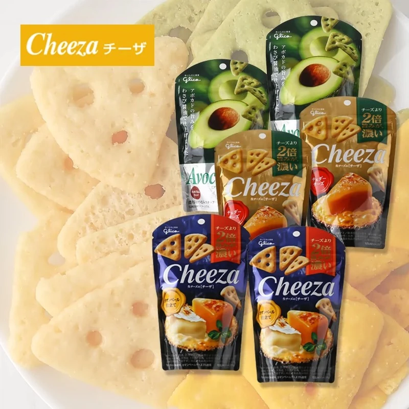 日本进口格力高cheeza特浓芝士三角饼干切达奶酪超薄脆片咸味零食