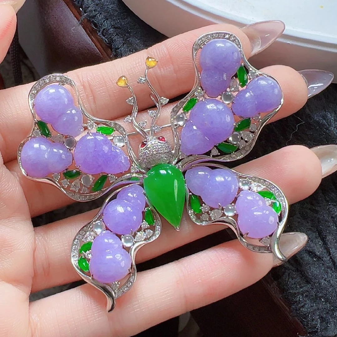 翡翠颈饰18K金镶嵌签收后24小时鉴赏期