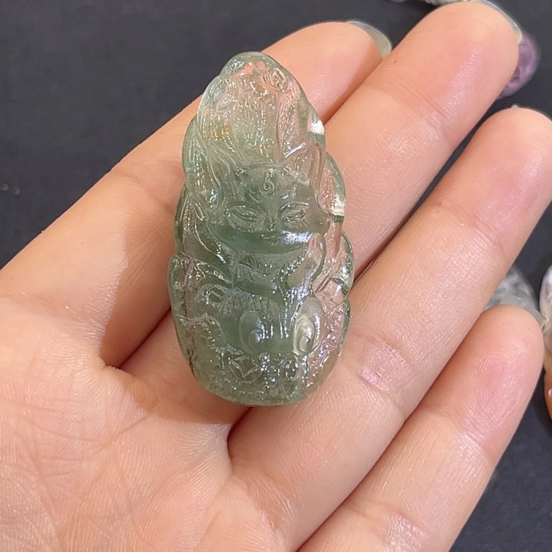 水晶颈饰银S925镶嵌花****い幽灵九尾49