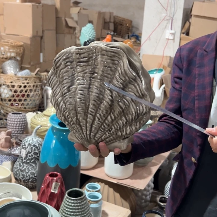 陶瓷花瓶摆件外贸出口微瑕捡漏高26口21公分