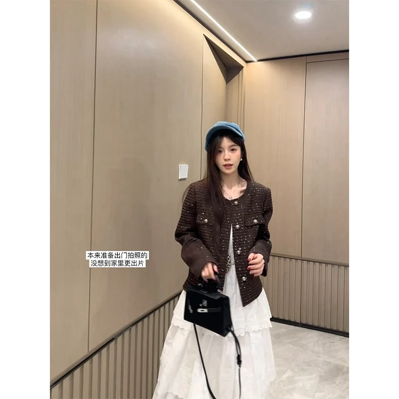 【可可推荐】留洋千金~显瘦气质时尚精致韩系设计感小香外套J4J0001