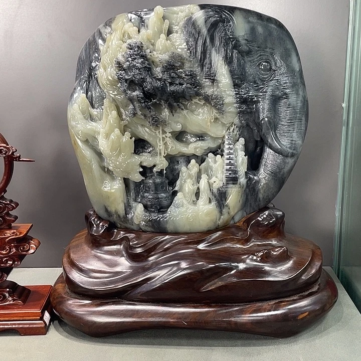 和田玉未镶嵌摆件