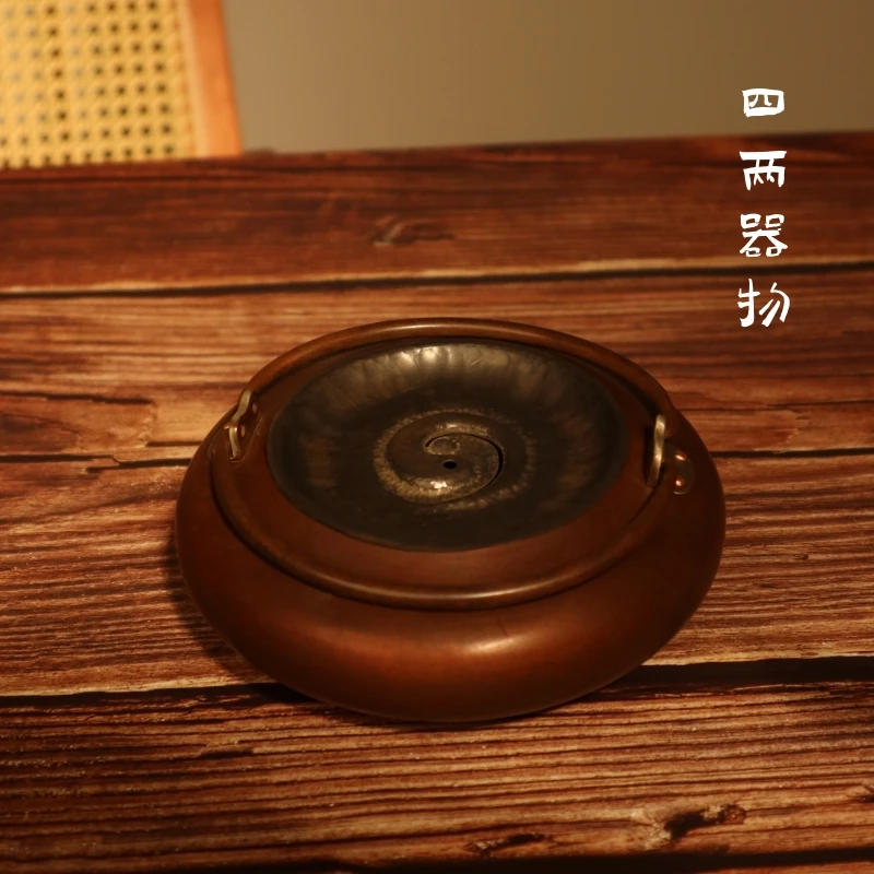 【四两▪壶承】古法锡盖紫铜手工壶承干泡台水盂太极八卦壶垫壶托