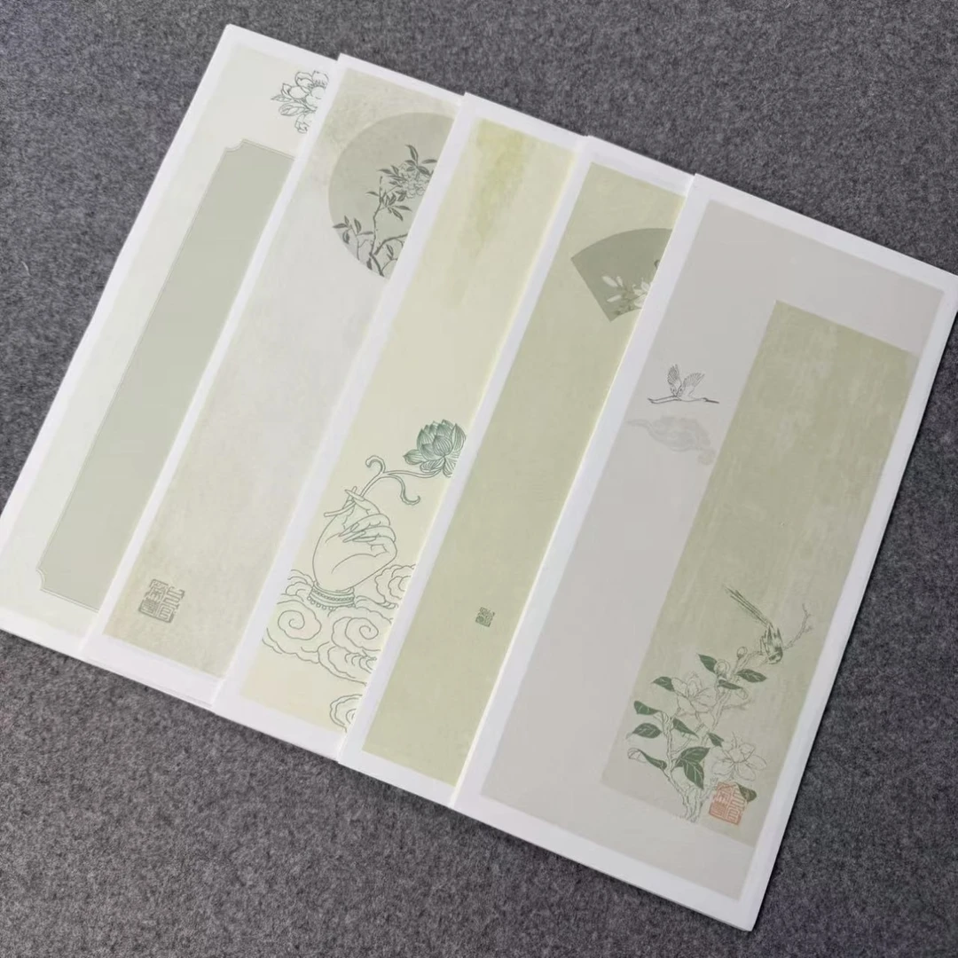 M【清风一笔笺】15*34cm半生半熟书法创作纸5包100张