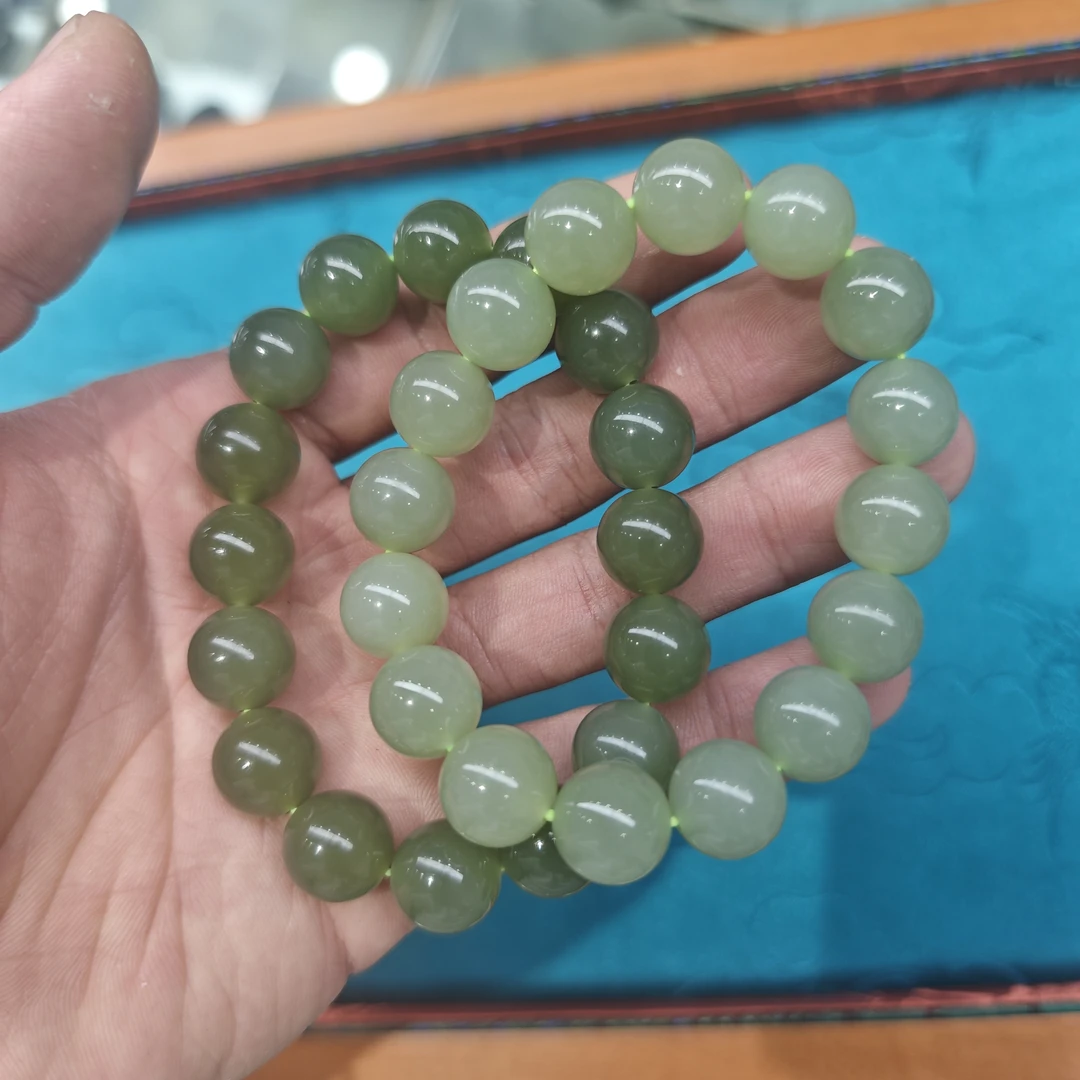 和田玉且末手串12mm多样性拍一发一