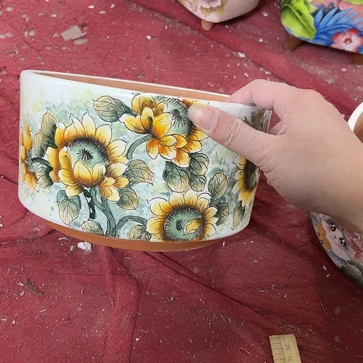 小***子满38包邮 景德镇幸运花盆