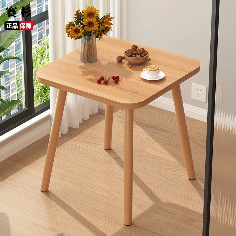 小方桌木桌简易正方形家用桌子沙发边几床头网红出租屋阳台小茶几