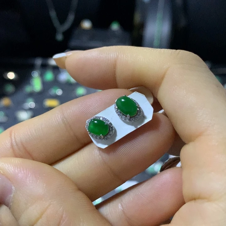 翡翠银S925镶嵌戒指