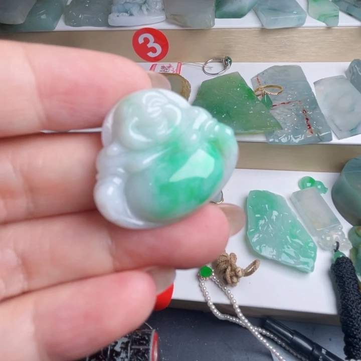 颈饰未镶嵌翡翠天然翡翠