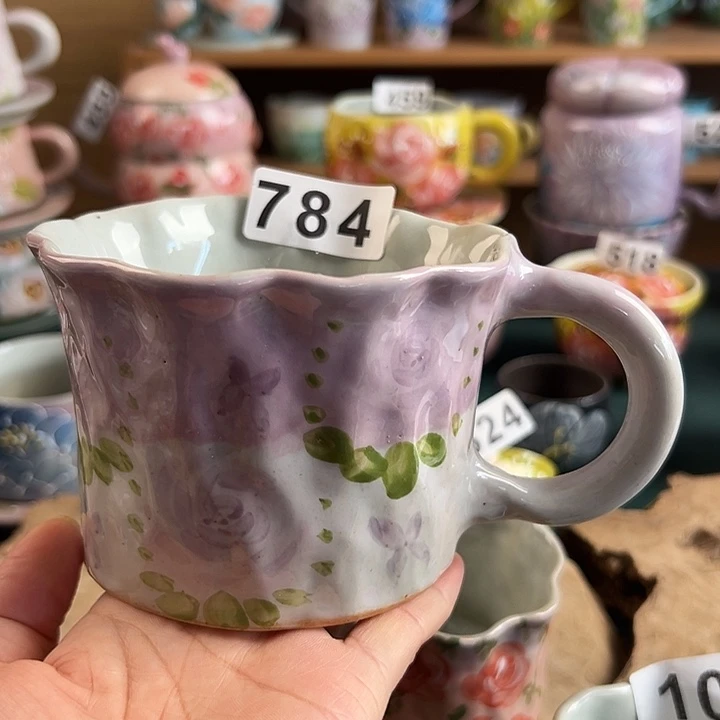 景德镇陶瓷手绘作品784微瑕