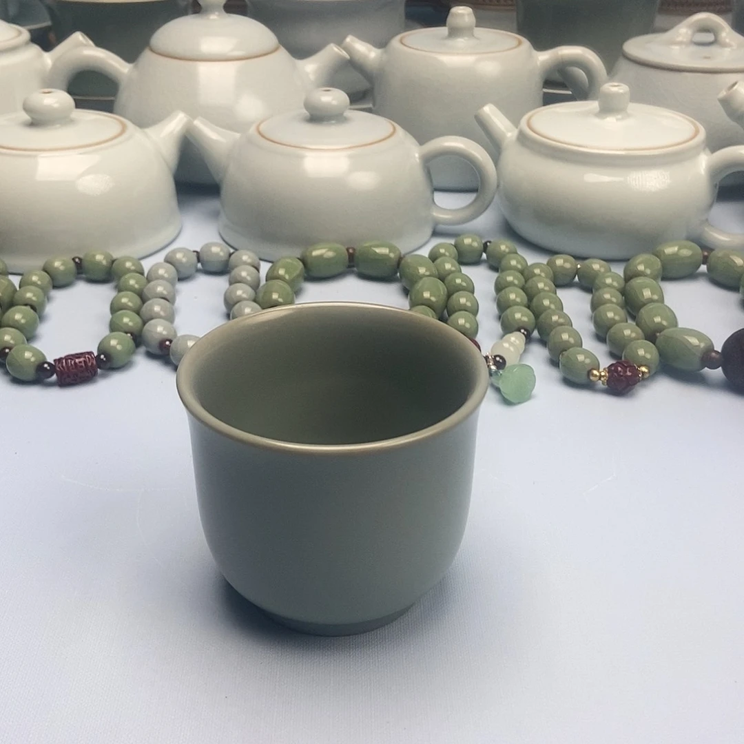 杯仿古玉兰杯原矿原釉原产地
