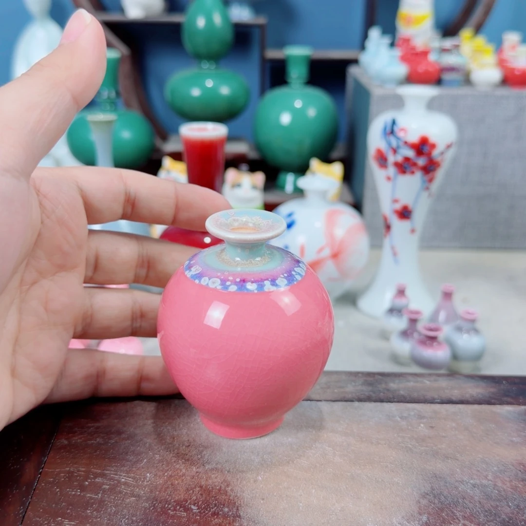 陶瓷手工小花器摆件