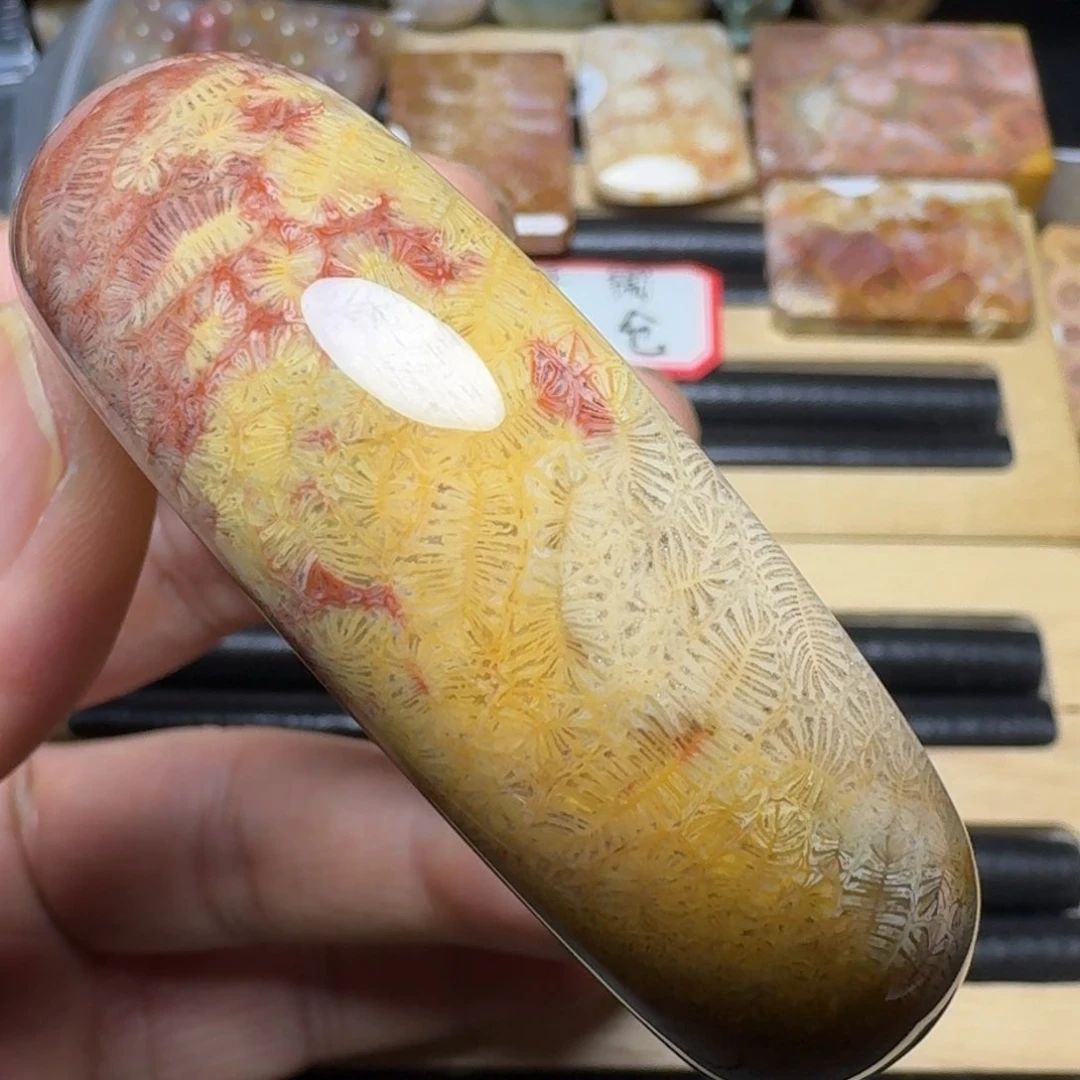 硅化玉纯天然色有机玉石未镶嵌56.5圈口