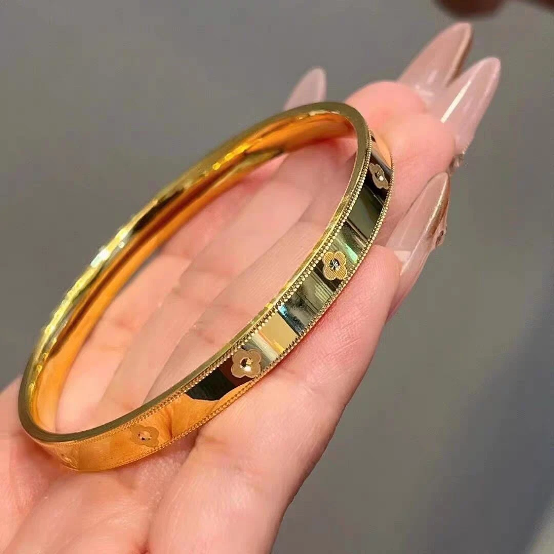 铜合金手镯 浮光流影 卡家四叶草手镯《浮光系列》经典四叶草对标