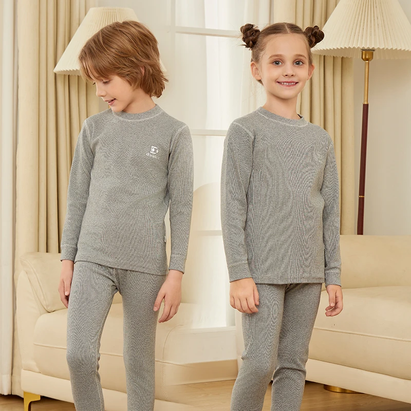 儿童女童男童纯棉打底宝宝大童长袖保暖加厚秋冬冬季圆领秋衣秋裤